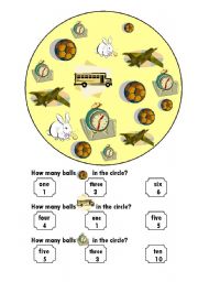 English worksheet: COUNT AND MARK