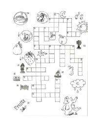 English Worksheet: Crossword