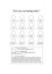 English Worksheet: Feelings Introduction