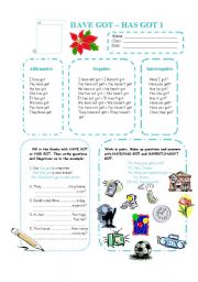 English Worksheet: HAVE GOT Part 1