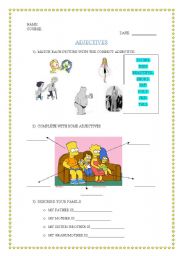 English worksheet: ADJECTIVES