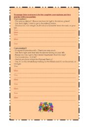 English worksheet: Direction