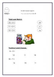 English worksheet: Math Sheet LOW LEVEL