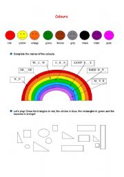 English Worksheet: COLOURS