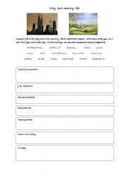 English Worksheet: city and country life