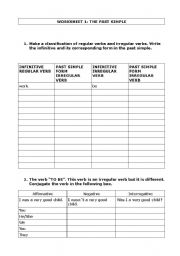 English worksheet: Past Simple introduction