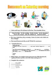English Worksheet: Housework