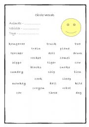 English Worksheet: circle