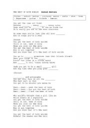 English Worksheet: The best of both worlds