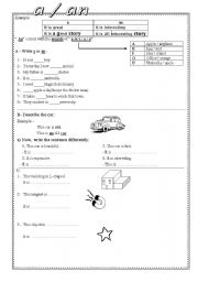 English Worksheet: articles  ( a  / an )