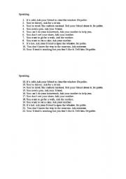 English worksheet: exam - sitations in life