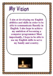 English Worksheet: My vision - portfolio