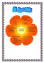 English Worksheet: All about Me - portfolio