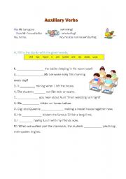 English Worksheet: Auxiliary Verbs