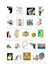 English Worksheet: Crime Words Vocabulary 