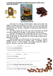 English Worksheet: chocolate