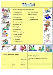 English Worksheet: Daily routines