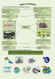 English Worksheet: types of pollution