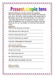 English Worksheet: present simple tens