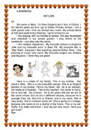 English Worksheet: Marys Life