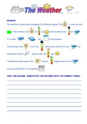 English Worksheet: THE WEATHER (4/6)