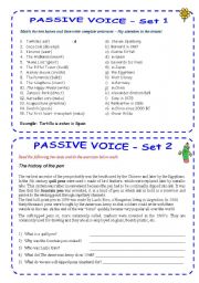 English Worksheet: PASSIVE VOICE - B&W