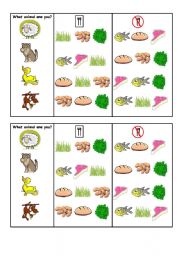 English Worksheet: Guessing game, pair work on likes/dislikes food