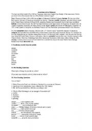 English Worksheet: American Art