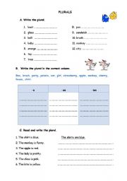 English Worksheet: Regular plurals