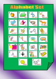 English Worksheet: Alphabet set