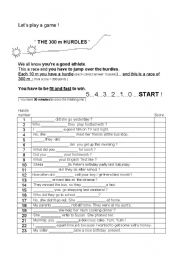 The 300 m hurdles- game