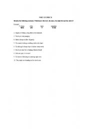 English worksheet: Part of Speech