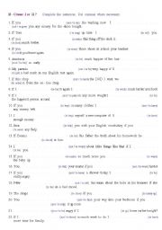 English Worksheet: If- Clauses