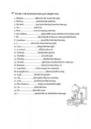 English Worksheet: Past Simple Tense