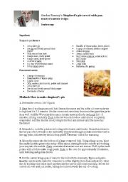 English Worksheet: Gordon Ramsey Recipe