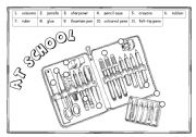 English Worksheet: SCHOOL - Pencil Case