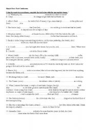 English Worksheet: simple past or past continuous