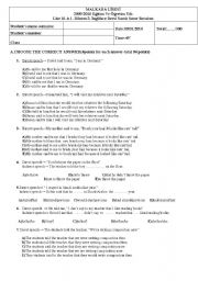 English worksheet: exam paperf