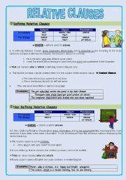 English Worksheet: relative clauses 