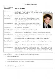 English Worksheet: Grade 6 Worksheet targeting simple past tense
