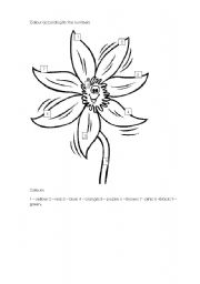 English worksheet: happy flower