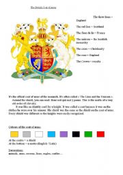 English Worksheet: The coat of arms