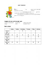 English Worksheet: Barts chores
