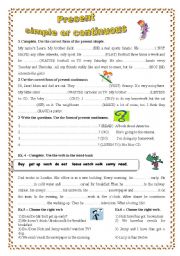 English Worksheet: Simple or Continuous?