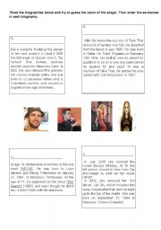 SINGERS BIOGRAPHIES