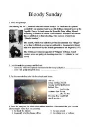 English Worksheet: Bloody Sunday