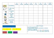 English Worksheet: battleships daily routines