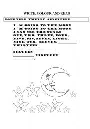 English worksheet: numbers 10 - 20