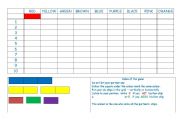 English worksheet: bbattleship colours and numbers