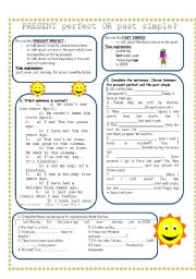 English Worksheet: past simple or present perfect?